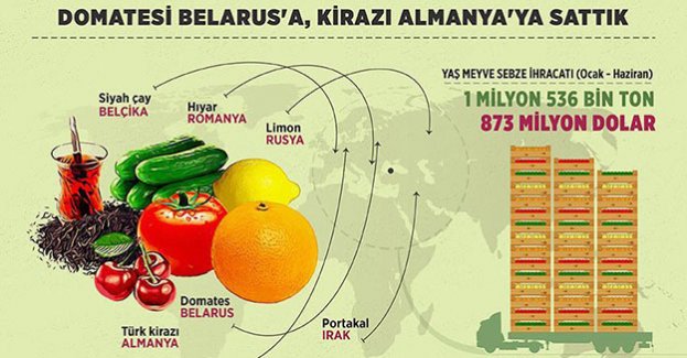 Domatesi Belarus'a, kirazı Almanya'ya sattık